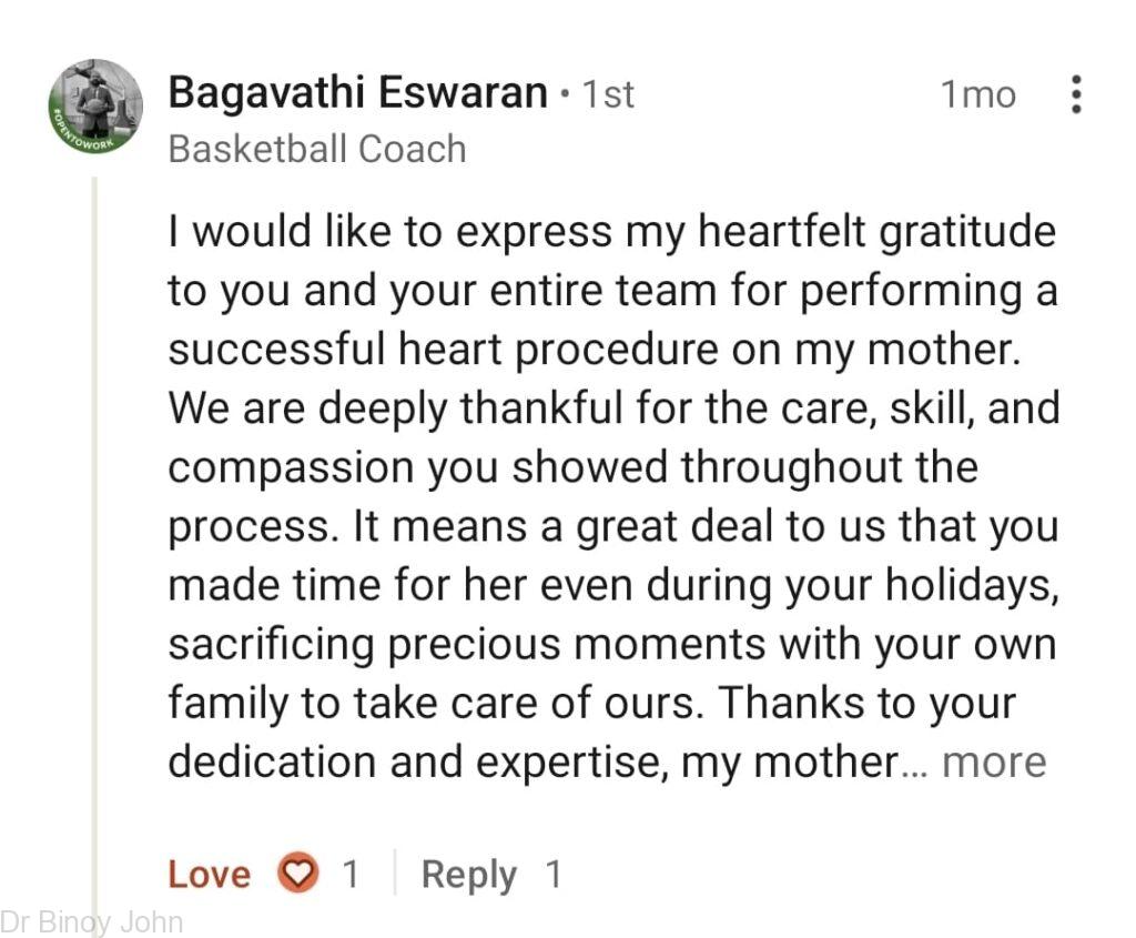 Bhagavati Testimonial of Bagavathi Eswaran