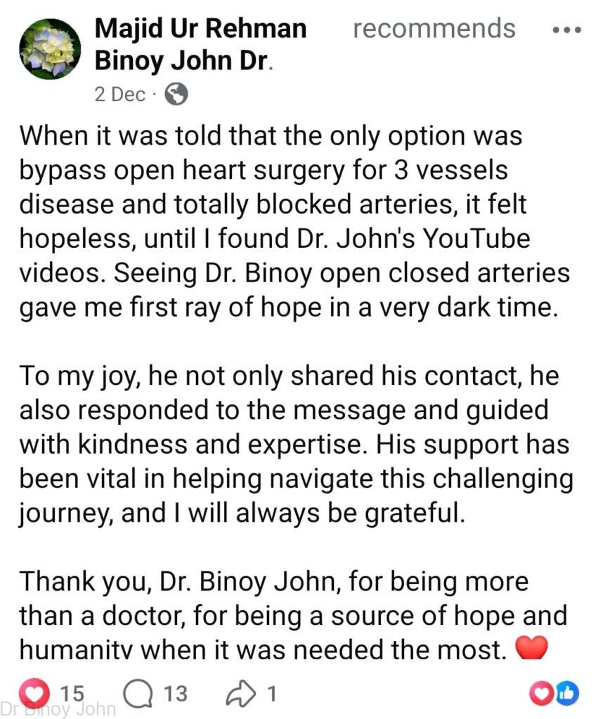 Testimonial of Majid Ur Rehman